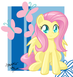 Size: 1890x1999 | Tagged: safe, artist:danmakuman, fluttershy, pony, g4, cute, female, shyabetes, solo