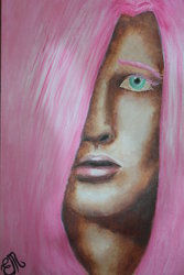 Size: 800x1200 | Tagged: safe, artist:abilin, fluttershy, human, female, humanized, portrait, realistic, solo, traditional art