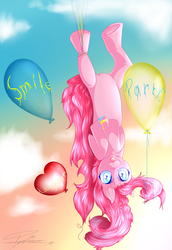 Size: 688x1000 | Tagged: safe, artist:p-y-r-i-t-e, pinkie pie, g4, balloon, female, solo