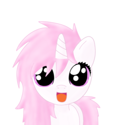 Size: 2347x2509 | Tagged: safe, artist:sharkiity, princess celestia, alicorn, pony, g4, :d, bed mane, cewestia, cute, cutelestia, female, filly, happy, looking at you, looking up, looking up at you, messy mane, open mouth, pink mane, pink-mane celestia, simple background, smiling, solo, transparent background