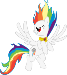 Size: 1126x1264 | Tagged: safe, artist:coolerrainbowdash, rainbow dash, pegasus, pony, g4, female, male, simple background, solo, sonic the hedgehog, sonic the hedgehog (series), super rainbow dash, transparent background, vector