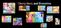 Size: 1620x758 | Tagged: safe, screencap, cherry berry, linky, shoeshine, g4, compilation, ponies standing next to each other