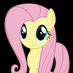 Size: 486x486 | Tagged: safe, artist:takua770, fluttershy, g4, black background, female, simple background, solo, vector