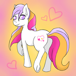 Size: 800x800 | Tagged: safe, artist:svanefrost, light heart, earth pony, pony, g2, butt, cute, female, heart, hnnng, looking at you, looking back, looking back at you, plot, solo, underhoof