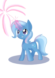 Size: 1240x1754 | Tagged: safe, artist:derpsonhooves, trixie, pony, unicorn, g4, female, happy, magic, mare, smiling, solo