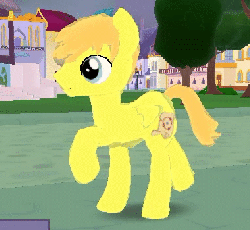 Size: 380x350 | Tagged: safe, oc, oc only, legends of equestria, animated, dancing, flutterform, prancing, solo