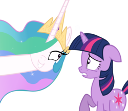 Size: 3150x2730 | Tagged: safe, artist:foxxarius, princess celestia, twilight sparkle, g4, simple background, transparent background, vector