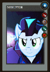 Size: 295x426 | Tagged: safe, artist:yudhaikeledai, part of a set, soarin', g4, animated, card, disruptor, dota 2, male, part of a series, ponified dota 2 cards, solo