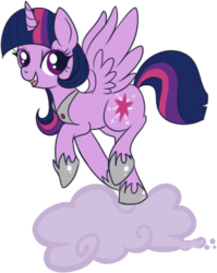 Size: 313x393 | Tagged: safe, artist:lulubell, twilight sparkle, alicorn, pony, g4, cloud, female, simple background, solo, transparent background, twilight sparkle (alicorn)