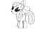 Size: 720x607 | Tagged: safe, artist:applejackfrost, apple bloom, g4, female, monochrome, solo