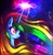 Size: 1696x1723 | Tagged: safe, artist:crazyrainbow0, rainbow dash, alicorn, pony, g4, alicornified, ethereal mane, female, magic, race swap, rainbowcorn, solo, starry mane