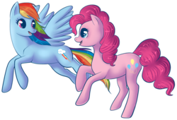 Size: 1738x1184 | Tagged: safe, artist:nakkattack, pinkie pie, rainbow dash, g4