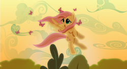 Size: 10000x5492 | Tagged: safe, artist:spectty, fluttershy, g4, absurd resolution, female, solo, vector