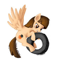 Size: 850x940 | Tagged: safe, artist:tierraverde, wild fire, g4, female, simple background, solo, tire, transparent background
