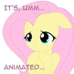 Size: 150x150 | Tagged: safe, artist:jdan-s, fluttershy, g4, animated, cute, female, floppy ears, gif for breezies, picture for breezies, reaction image, shy, shyabetes, solo