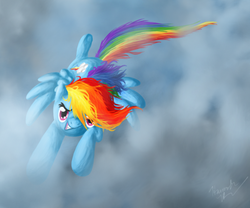 Size: 600x500 | Tagged: safe, artist:blemy, rainbow dash, g4, female, solo