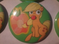 Size: 1600x1200 | Tagged: safe, artist:lightningnickel, applejack, bronycon, g4, button design, buttons, element of harmony, element of honesty