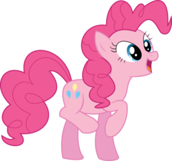 Size: 924x865 | Tagged: safe, artist:lightningbolt, pinkie pie, earth pony, pony, g4, female, happy, show accurate, simple background, solo, transparent background, vector