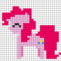 Size: 610x610 | Tagged: safe, artist:femscout, pinkie pie, g4, female, pattern, perler beads, solo
