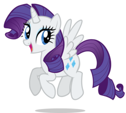 Size: 3000x2695 | Tagged: artist needed, safe, rarity, alicorn, pony, g4, female, flying, mare, raricorn, simple background, solo, transparent background, vector