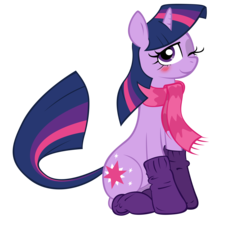 Size: 10000x9059 | Tagged: safe, artist:alexpony, artist:carnifex, artist:skutchi, twilight sparkle, g4, .psd available, absurd resolution, blushing, clothes, cute, female, looking at you, one eye closed, scarf, simple background, sitting, smiling, socks, solo, transparent background, wink