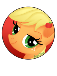 Size: 771x1032 | Tagged: safe, artist:brittanysdesigns, applejack, g4, female, portrait, solo