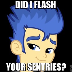 Size: 500x500 | Tagged: safe, flash sentry, equestria girls, g4, adventure in the comments, black background, dat face, exploitable meme, flashface, image macro, jimmies, male, meme, reaction image, roflbot, simple background, smug, solo, vector