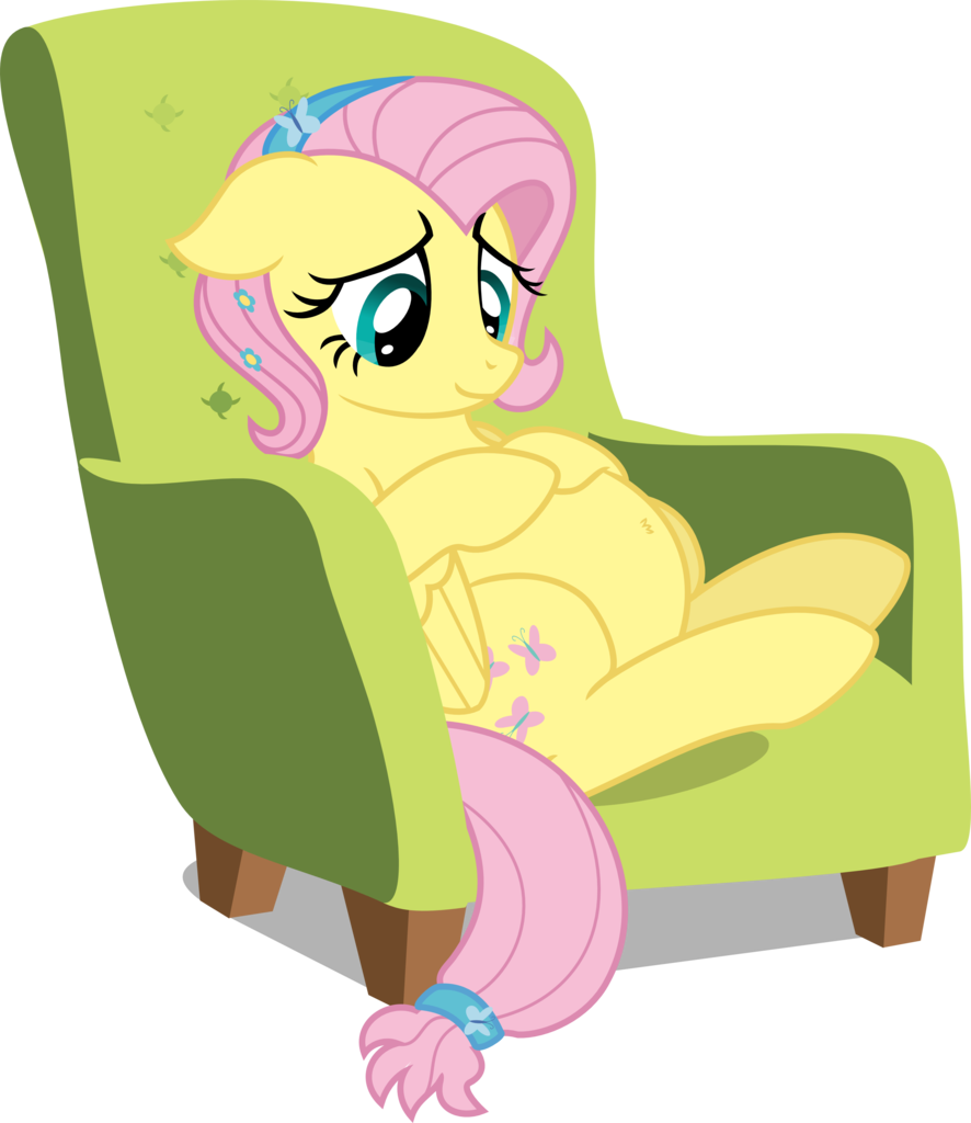 artist:matty4z, fluttershy, pegasus, pony, alternate hairstyle, chair, cute...