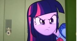 Size: 1285x695 | Tagged: safe, edit, edited screencap, screencap, twilight sparkle, alicorn, equestria girls, g4, my little pony equestria girls, angry, female, peeping twilight, solo, twilight sparkle (alicorn)