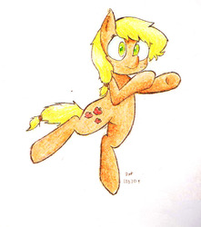 Size: 750x849 | Tagged: safe, artist:danadyu, applejack, g4, female, solo