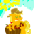 Size: 500x500 | Tagged: safe, artist:celestiawept, applejack, earth pony, pony, g4, apple, apple barrel, eyes closed, female, food, simple, solo, sun, turned head