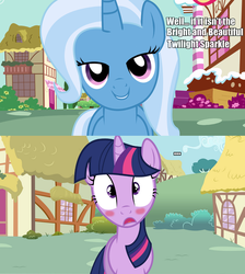 Size: 950x1062 | Tagged: safe, trixie, twilight sparkle, g4, blushing, female, lesbian, ship:twixie, shipping