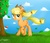 Size: 3000x2571 | Tagged: safe, artist:vird-gi, applejack, g4, apple, female, grass, solo, tree, windswept mane