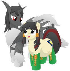 Size: 900x913 | Tagged: safe, artist:xniclord789x, oc, oc only, oc:lee, oc:pan, alicorn, dracony, pony, alicorn oc, female, male, pregnant, simple background, straight, transparent background