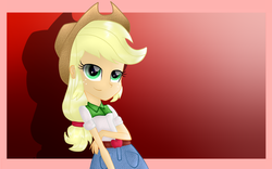 Size: 1280x800 | Tagged: safe, artist:isabella-kisabella, applejack, equestria girls, g4, female, solo