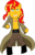 Size: 880x1375 | Tagged: safe, artist:jewelsfriend, sunset shimmer, pony, unicorn, g4, bipedal, clothes, crossover, female, konami, liquid shimmer, liquid snake, metal gear, ponified, solo, trenchcoat