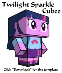 Size: 499x587 | Tagged: safe, artist:botchan-mlp, twilight sparkle, equestria girls, g4, cube, female, simple background, solo, transparent background