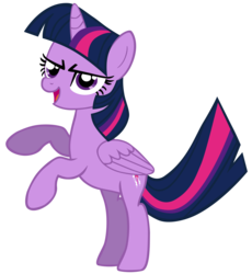 Size: 3494x3804 | Tagged: safe, artist:flutterflyraptor, twilight sparkle, alicorn, pony, g4, female, folded wings, high res, mare, simple background, solo, transparent background, twilight sparkle (alicorn), vector, wings