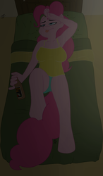 Size: 2300x3932 | Tagged: safe, artist:andythelazysheep, pinkie pie, earth pony, anthro, g4, alcohol, female, solo