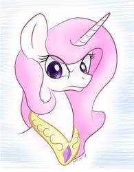 Size: 1000x1282 | Tagged: safe, artist:martian, princess celestia, g4, commission, female, pink-mane celestia, solo, upset