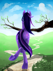 Size: 2400x3200 | Tagged: safe, artist:metyhasumy, twilight sparkle, anthro, unguligrade anthro, g4, female, solo