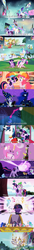 Size: 1116x8307 | Tagged: safe, edit, edited screencap, screencap, amethyst star, applejack, big macintosh, bon bon, carrot top, discord, fluttershy, golden harvest, linky, pinkie pie, princess cadance, princess celestia, princess luna, rainbow dash, rarity, shining armor, shoeshine, sparkler, spike, star swirl the bearded, sweetie drops, twilight sparkle, alicorn, pony, unicorn, a canterlot wedding, boast busters, feeling pinkie keen, friendship is magic, g4, green isn't your color, it's about time, luna eclipsed, magical mystery cure, suited for success, the crystal empire, the cutie mark chronicles, the return of harmony, winter wrap up, ascension realm, clothes, cosplay, costume, crown, dress, female, filly, future twilight, gala dress, grand galloping gala, hilarious in hindsight, inazuma eleven, inazuma eleven go, inazuma eleven go chrono stone, jewelry, mane seven, mane six, mare, mare in the moon, nightmare night costume, princess celestia's special princess making dimension, regalia, song reference, star swirl the bearded costume, twilight sparkle (alicorn), twilight the bearded, unicorn twilight