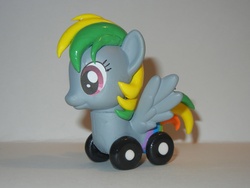 Size: 3918x2939 | Tagged: safe, artist:silverband7, oc, oc only, oc:wheely bopper, original species, wheelpone, brushable, customized toy, irl, photo, solo, toy