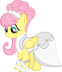 Size: 8000x9354 | Tagged: safe, artist:tavi-bot, fluttershy, g4, absurd resolution, alternate hairstyle, clothes, dress, female, simple background, solo, transparent background, vector