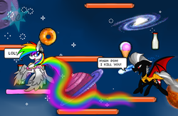 Size: 2000x1300 | Tagged: safe, artist:nebula-the-dark, nyan cat, ponified, space, waffle cat