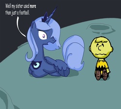 Size: 1000x904 | Tagged: safe, princess luna, g4, charlie brown, female, moon, peanuts, s1 luna, solo