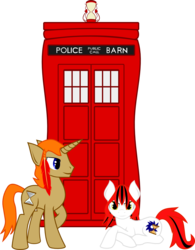 Size: 1140x1461 | Tagged: safe, artist:invader-matt, oc, oc only, crossover, doctor who, simple background, tardis, transparent background