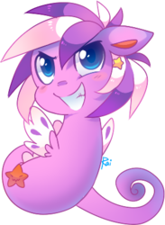 Size: 297x406 | Tagged: safe, artist:pekou, oc, oc only, oc:bubbleblast, sea pony, solo