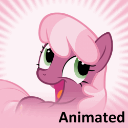 Size: 250x250 | Tagged: useless source url, safe, cheerilee, earth pony, pony, derpibooru, g4, adorable face, animated, cheeribetes, cute, female, happy, irony, mare, meta, official spoiler image, open mouth, solo, spoiler image, spoilered image, spoilered image joke