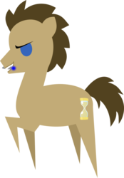 Size: 746x1072 | Tagged: safe, artist:demonreapergirl, doctor whooves, time turner, earth pony, pony, g4, cutie mark, hooves, lineless, male, mouth hold, pointy ponies, raised hoof, simple background, solo, sonic screwdriver, stallion, transparent background, vector